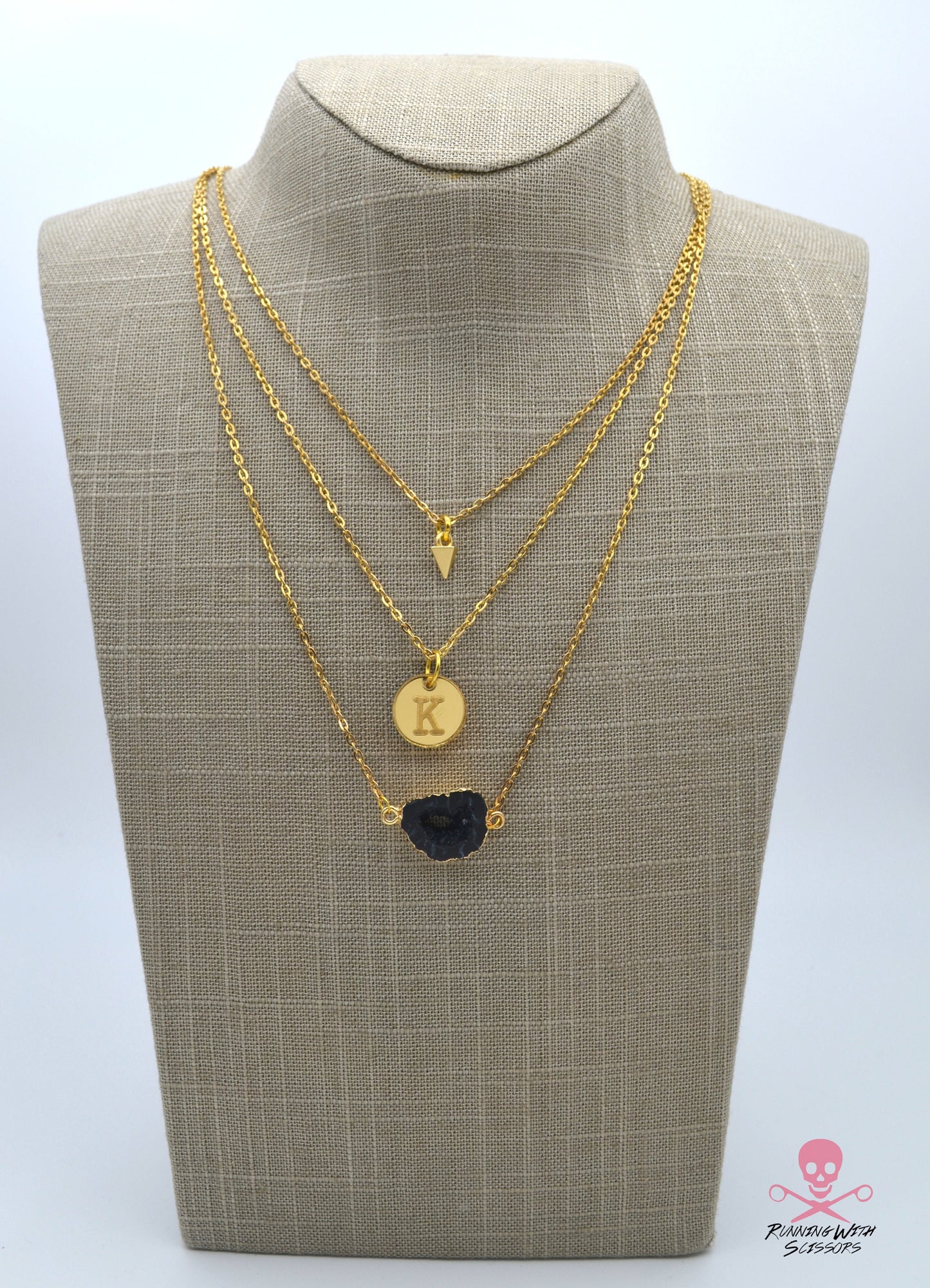 Geode Glam Customizable 3 Piece Layering Necklace