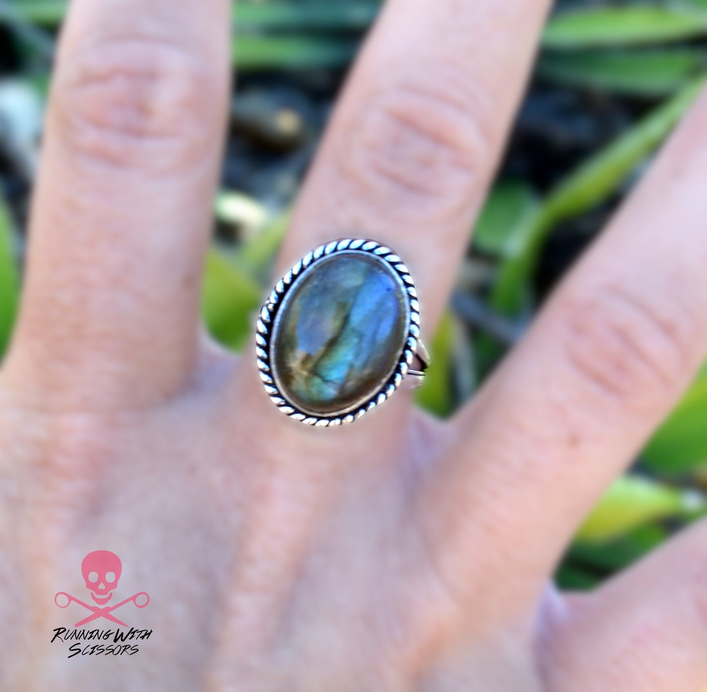 Labradorite Oval Labradorite, Sterling Silver Ring, Size 7.25, 925, USA Seller, Genuine Stone, Oval Shaped, Handmade Gemstone Ring