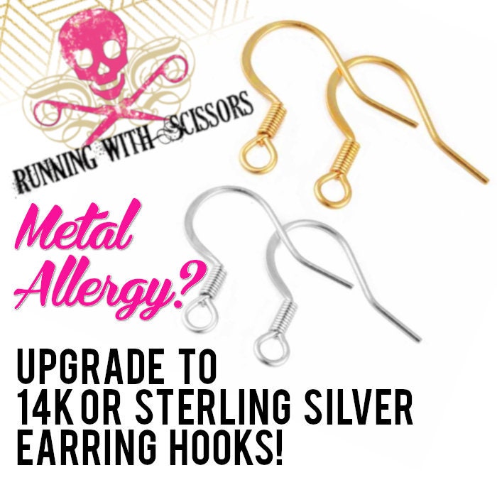 EARRING HOOK UPGRADE - 14k Gold Plated or 925 Sterling Silver