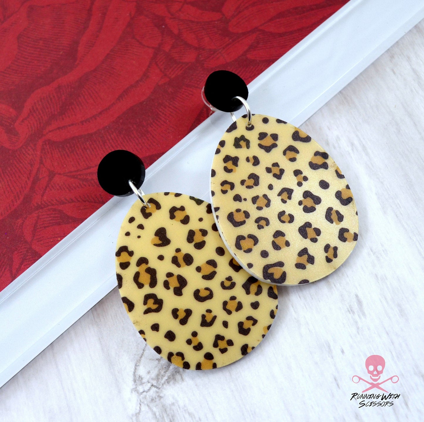 SALE Leopard Drop Dangles - Laser Cut Acrylic Earrings