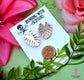 SALE Rose Gold Monstera Leaf Statement Earrings