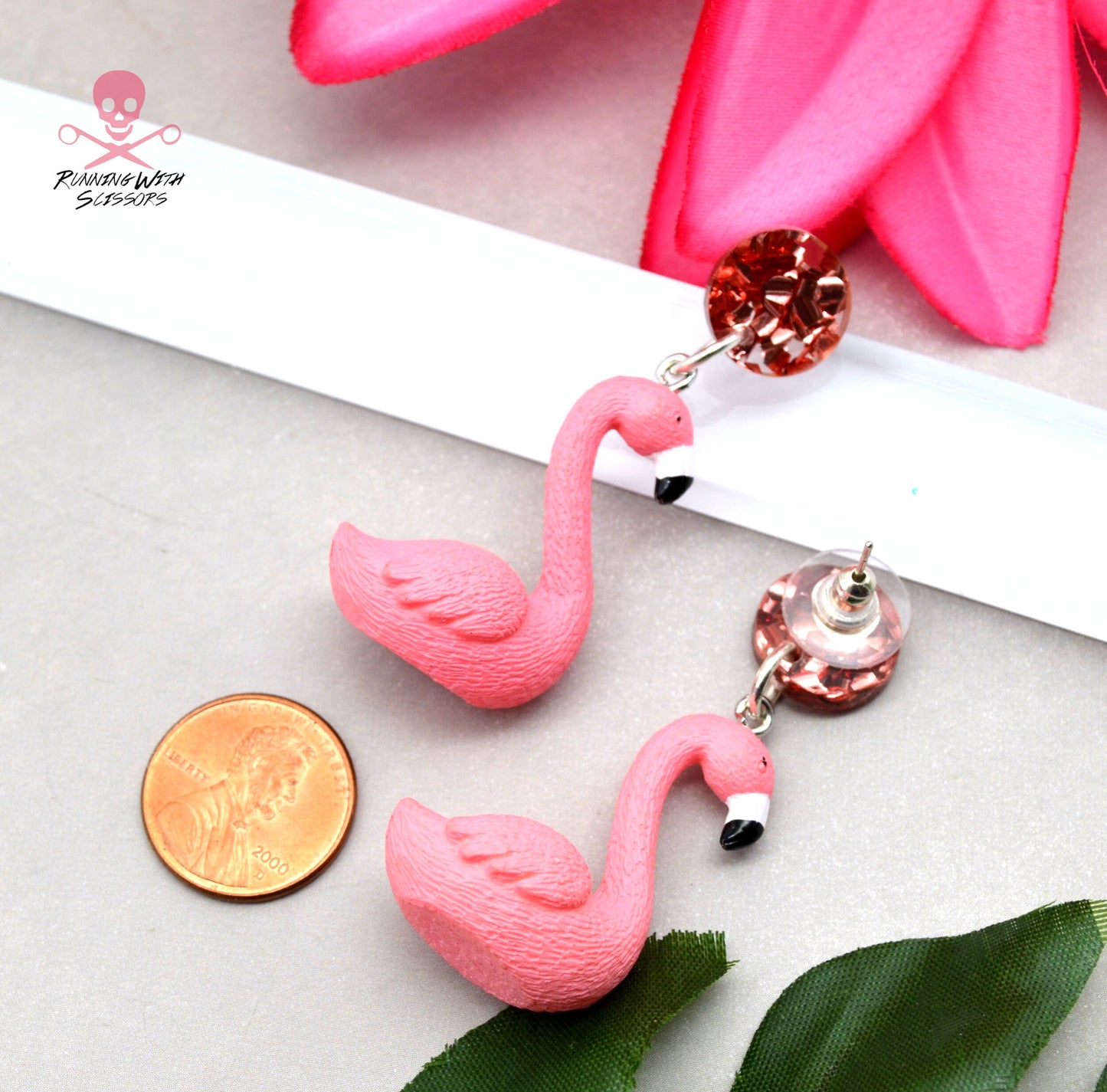 SALE Party Flamingo Dangle Earrings