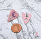 SALE PASTEL PINK PLANCHETTE Acrylic Statement Studs