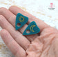 SALE LAGUNA BLUE PLANCHETTE Acrylic Statement Studs