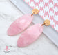 SALE Malibu Dangles in Rose Quartz Marbled Acrylic