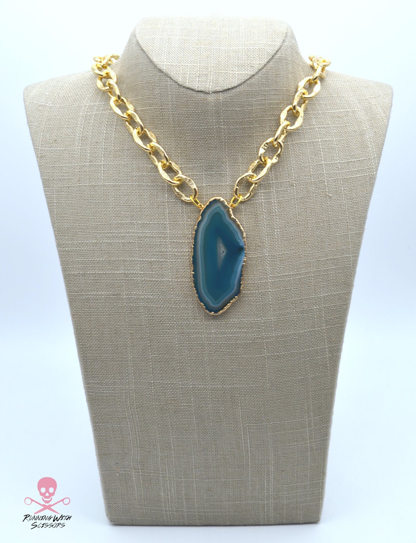 CALM WATERS - Geode Slice Necklace