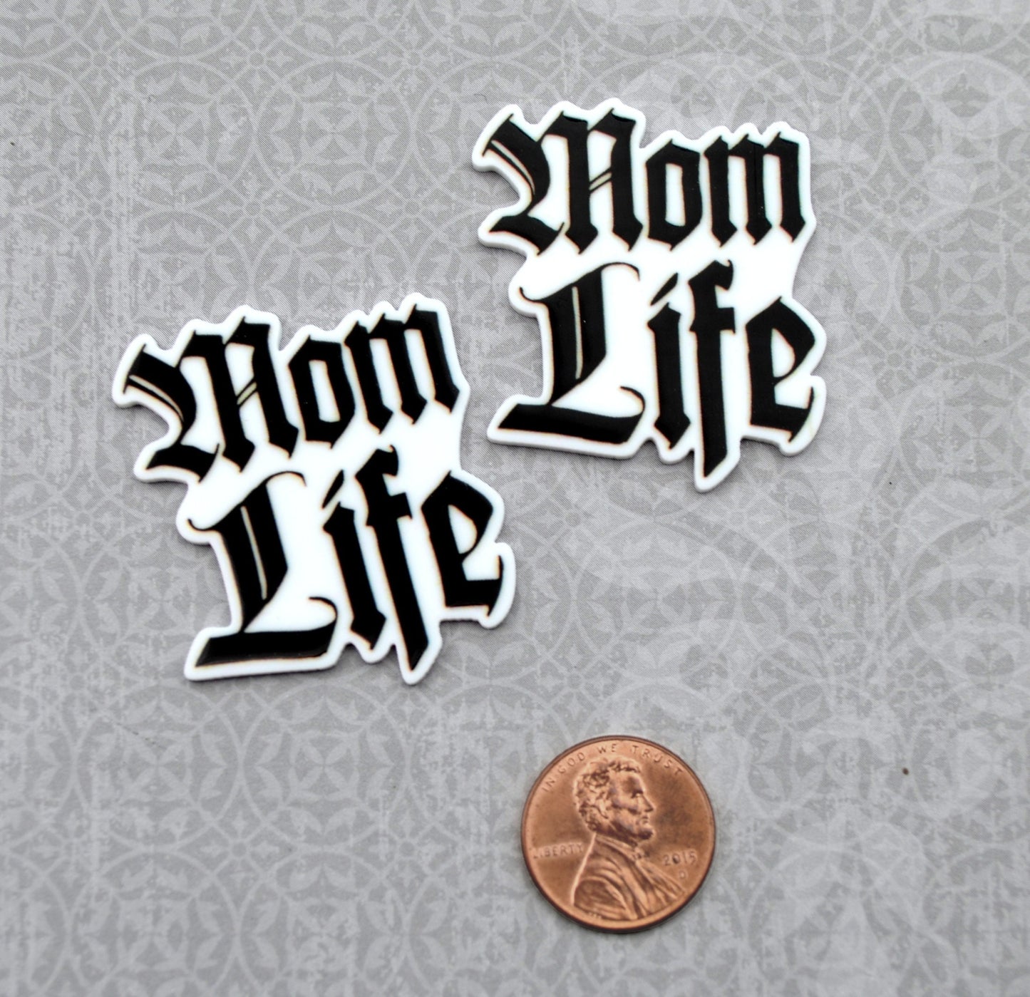 MOM LIFE Word cabochon in UV print Laser Cut Acrylic