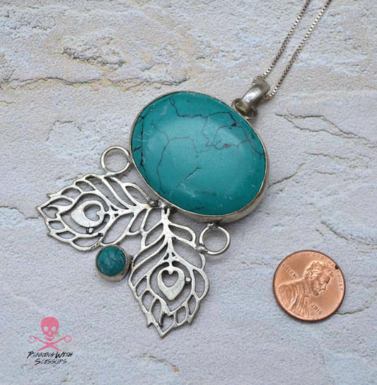 SALE Turquoise Beauty Necklace 925 Sterling Silver