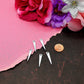 SILVER MIRROR SPIKES Laser Cut Acrylic Charms Set of 5