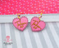 SALE TAKEN AF Laser Cut Acrylic Heart Dangle Earrings