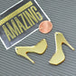 GOLD MIRROR HEELS - 2 Charms in Laser Cut Acrylic