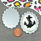 SILVER MIRROR CAMEOS 30x40 mm Frame Settings Laser Cut Acrylic