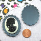 Gunmetal MIRROR CAMEOS 30x40 mm Frame Settings Laser Cut Acrylic