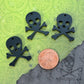 3 SKULL CHARMS- In BLACK Laser Cut Acrylic