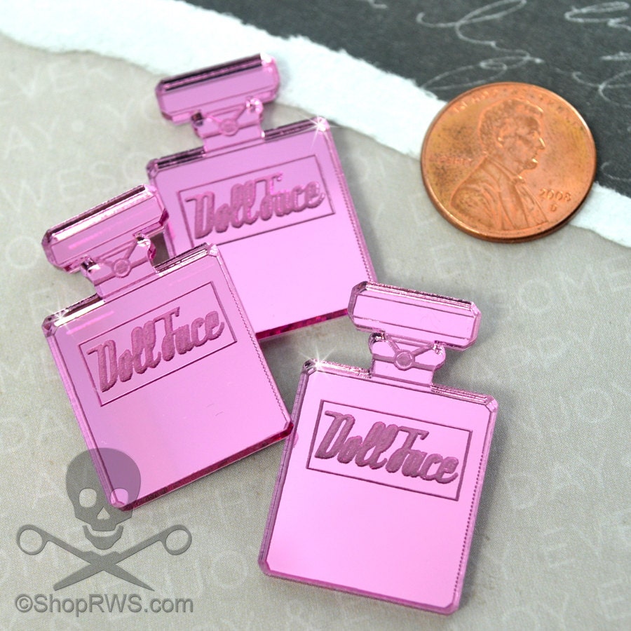 DOLLFACE PINK PERFUMES - Flat Back Cabochons - Pink Mirror - Cell Phone Cases
