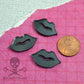 GUNMETAL MIRROR LIPS - 3 Pieces - In Laser Cut Acrylic