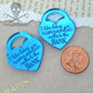 EXPENSIVE TASTE Blue Mirror Heart Padlock Flat Back Pieces in Laser Cut Acrylic