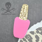 XL Bubblegum Pink Leopard Print Polish Flat Back Cabochon