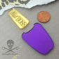 XL Purple Mirror Nail Boss Polish Cabochon in Laser Cut Acrylic