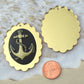 2 GOLD MIRROR CAMEOS 30X40 mm Frame Settings Laser Cut Acrylic