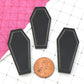 BLACK COFFINS 3 Jet Black Laser Cut Acrylic Flat Back Cabochons