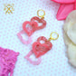 SALE LOVE TRIANGLE DANGLES - in Pink Laser Cut Acrylic