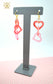 SALE LOVE TRIANGLE DANGLES - in Pink Laser Cut Acrylic