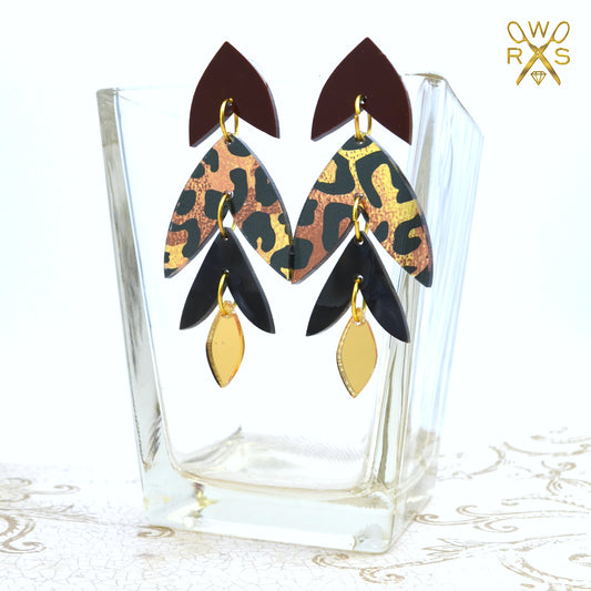 RIO Dangles in Leopard - Animal Print Laser Cut Acrylic Earrings