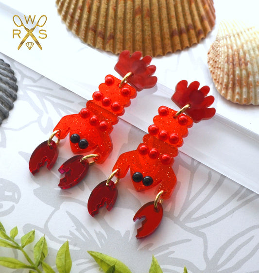 You're my Lobster Laser Cut Acrylic Earrings